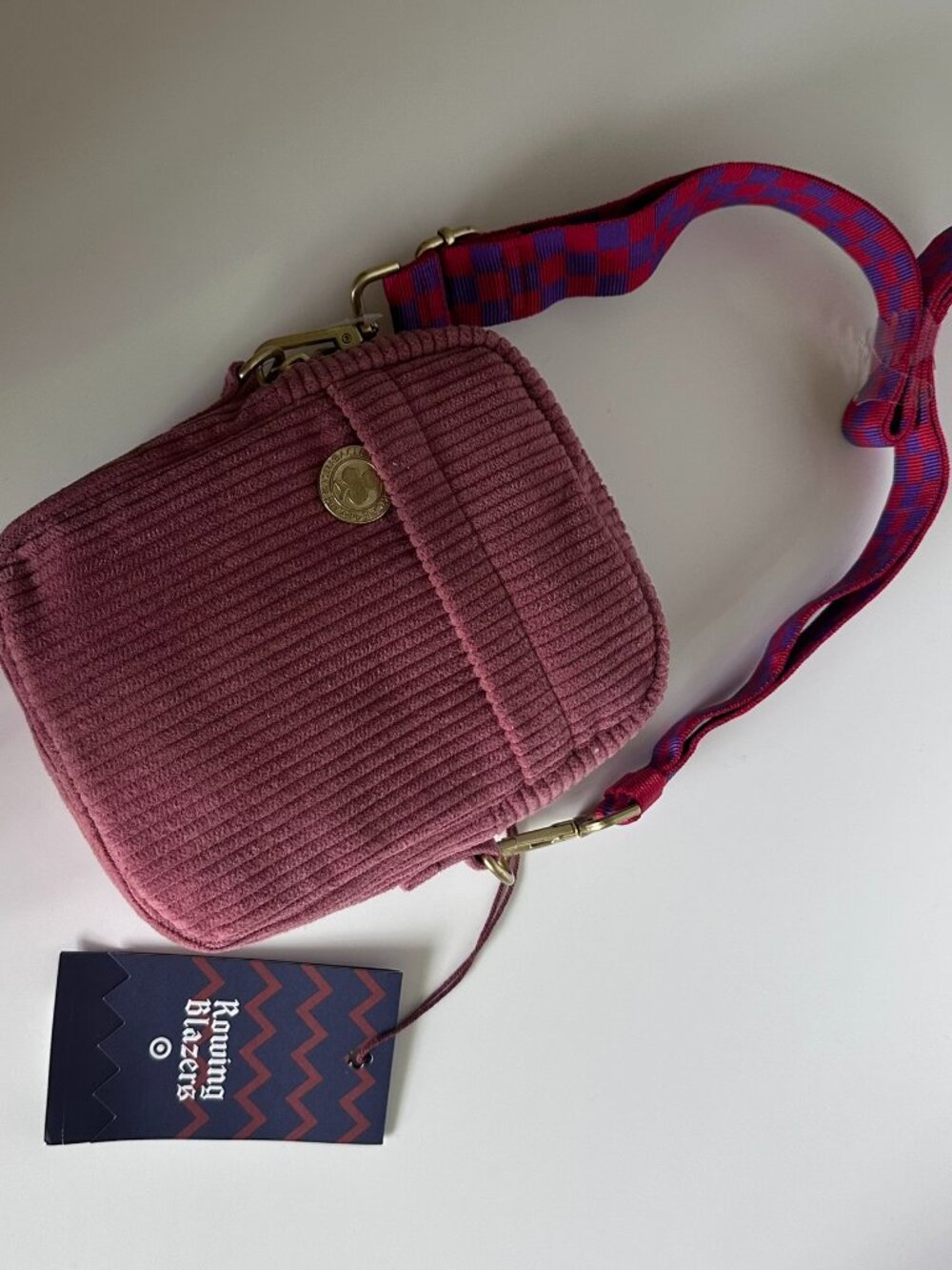 NWT Rowing Blazers x Target "Count the Roses Not the Thorns" Corduroy Bag